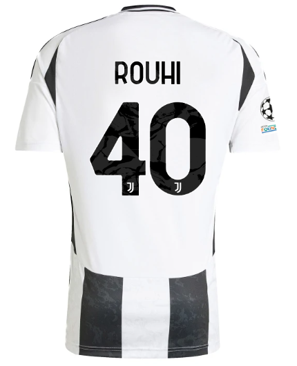 Official JUVENTUS HOME JERSEY 202425 – 40 – ROUHI – Champions League Pack Collection - Juventus FC Gear