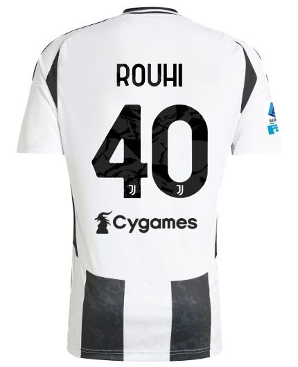 Official JUVENTUS HOME JERSEY 202425 – 40 – ROUHI – Serie A Pack Collection - Juventus FC Gear
