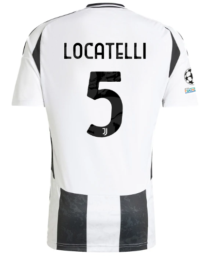 Official JUVENTUS HOME JERSEY 202425 – 5 – LOCATELLI – Champions League Pack Collection - Juventus FC Gear