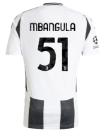 Official JUVENTUS HOME JERSEY 202425 – 51 – MBANGULA – Champions League Pack Collection - Juventus FC Gear