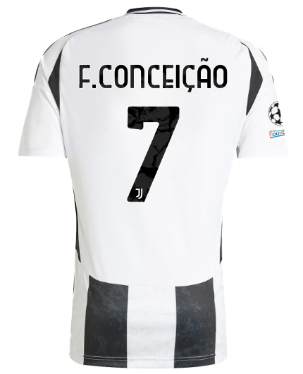 Official JUVENTUS HOME JERSEY 202425 – 7 – F.CONCEIÇÃO – Champions League Pack Collection - Juventus FC Gear