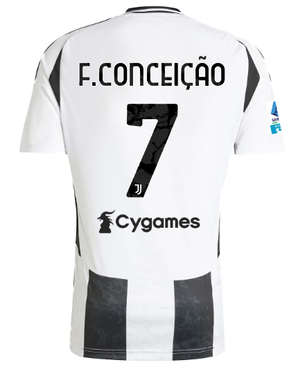 Official JUVENTUS HOME JERSEY 202425 – 7 – F.CONCEIÇÃO – Serie A Pack Collection - Juventus FC Gear