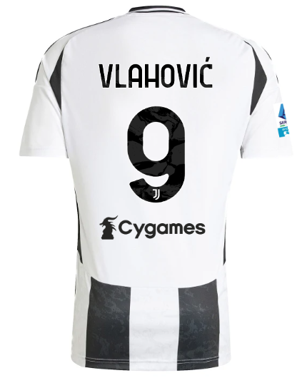 Official JUVENTUS HOME JERSEY 202425 – 9 – VLAHOVIĆ – Serie A Pack Collection - Juventus FC Gear
