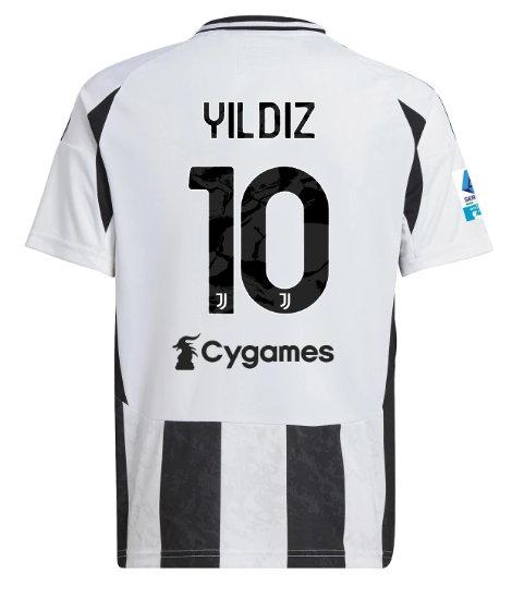 Official JUVENTUS HOME JERSEY 202425 – KIDS – 10 – YILDIZ – Serie A Pack Collection - Juventus FC Gear