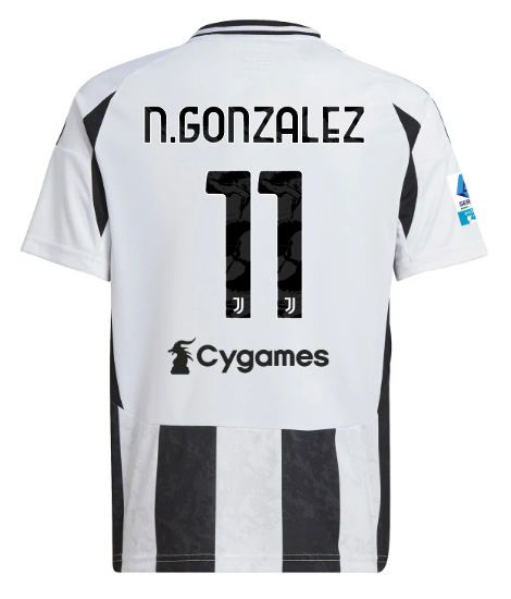 Official JUVENTUS HOME JERSEY 202425 – KIDS – 11 – N.GONZALEZ – Serie A Pack Collection - Juventus FC Gear