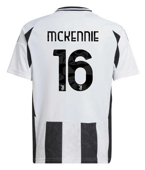 Official JUVENTUS HOME JERSEY 202425 – KIDS – 16 – MCKENNIE Collection - Juventus FC Gear