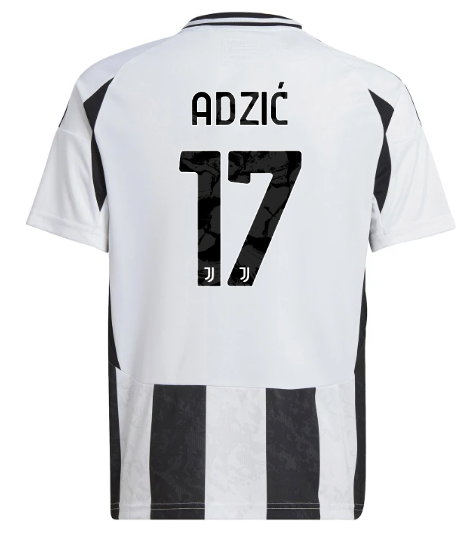 Official JUVENTUS HOME JERSEY 202425 – KIDS – 17 – ADZIĆ Collection - Juventus FC Gear