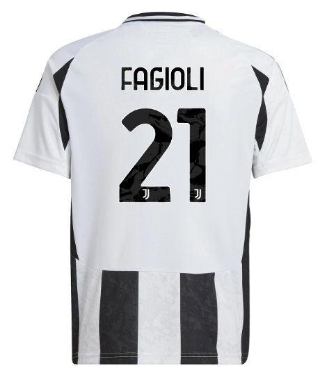 Official JUVENTUS HOME JERSEY 202425 – KIDS – 21 – FAGIOLI Collection - Juventus FC Gear