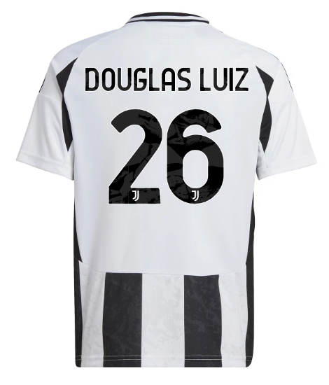 Official JUVENTUS HOME JERSEY 202425 – KIDS – 26 – DOUGLAS LUIZ Collection - Juventus FC Gear