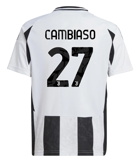Official JUVENTUS HOME JERSEY 202425 – KIDS – 27 – CAMBIASO Collection - Juventus FC Gear