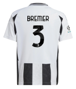Official JUVENTUS HOME JERSEY 202425 – KIDS – 3 – BREMER – Champions League Pack Collection - Juventus FC Gear