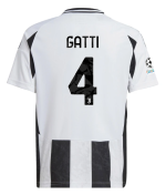 Official JUVENTUS HOME JERSEY 202425 – KIDS – 4 – GATTI – Champions League Pack Collection - Juventus FC Gear