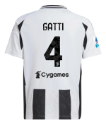 Official JUVENTUS HOME JERSEY 202425 – KIDS – 4 – GATTI – Serie A Pack Collection - Juventus FC Gear