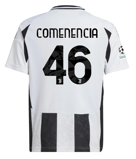 Official JUVENTUS HOME JERSEY 202425 – KIDS – 46 – COMENENCIA – Champions League Pack Collection - Juventus FC Gear