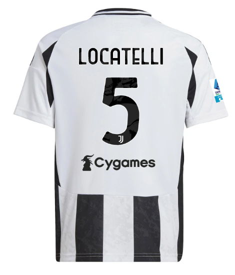 Official JUVENTUS HOME JERSEY 202425 – KIDS – 5 – LOCATELLI – Serie A Pack Collection - Juventus FC Gear