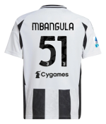 Official JUVENTUS HOME JERSEY 202425 – KIDS – 51 – MBANGULA – Serie A Pack Collection - Juventus FC Gear