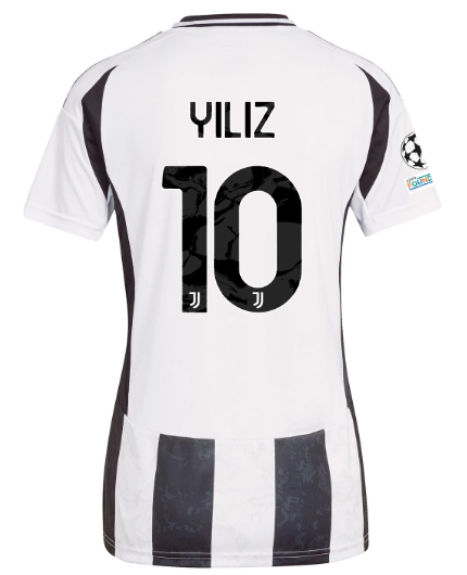Official JUVENTUS HOME JERSEY 202425 – WOMEN – 10 – YILDIZ – Champions League Pack Collection - Juventus FC Gear