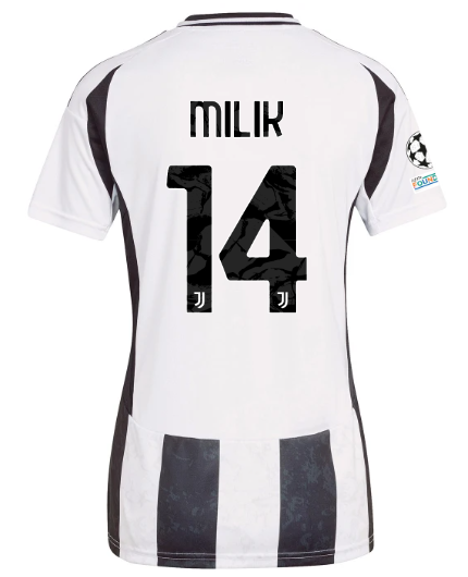 Official JUVENTUS HOME JERSEY 202425 – WOMEN – 14 – MILIK – Champions League Pack Collection - Juventus FC Gear
