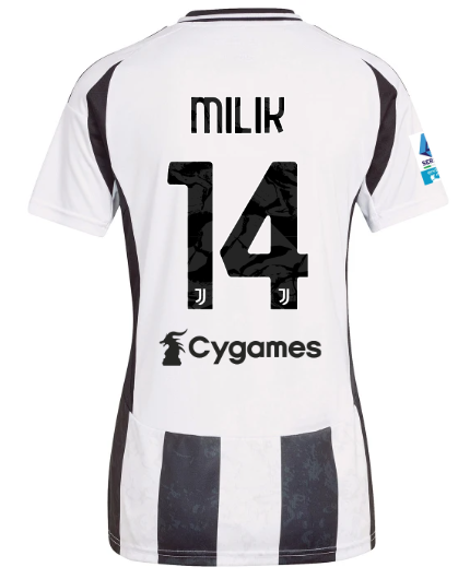 Official JUVENTUS HOME JERSEY 202425 – WOMEN – 14 – MILIK – Serie A Pack Collection - Juventus FC Gear