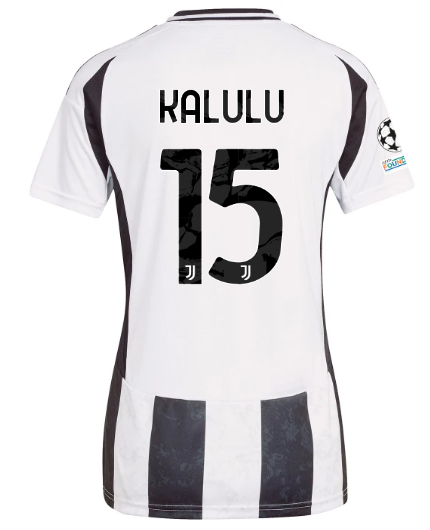 Official JUVENTUS HOME JERSEY 202425 – WOMEN – 15 – KALULU – Champions League Pack Collection - Juventus FC Gear