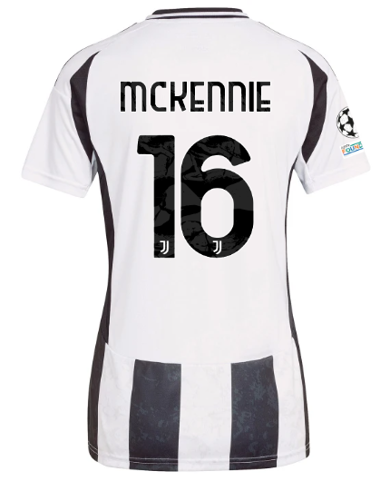Official JUVENTUS HOME JERSEY 202425 – WOMEN – 16 – MCKENNIE – Champions League Pack Collection - Juventus FC Gear