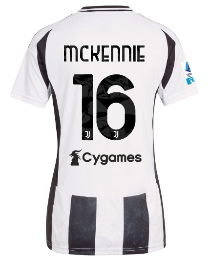 Official JUVENTUS HOME JERSEY 202425 – WOMEN – 16 – MCKENNIE – Serie A Pack Collection - Juventus FC Gear