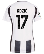 Official JUVENTUS HOME JERSEY 202425 – WOMEN – 17 – ADZIĆ – Champions League Pack Collection - Juventus FC Gear
