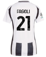 Official JUVENTUS HOME JERSEY 202425 – WOMEN – 21 – FAGIOLI – Champions League Pack Collection - Juventus FC Gear