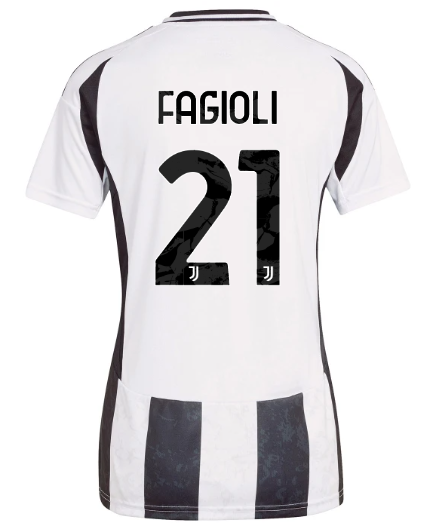 Official JUVENTUS HOME JERSEY 202425 – WOMEN – 21 – FAGIOLI Collection - Juventus FC Gear