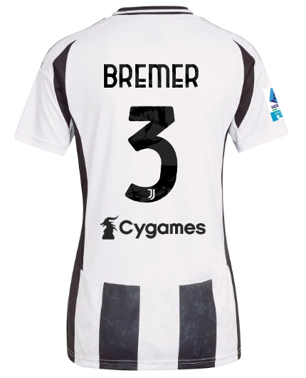 Official JUVENTUS HOME JERSEY 202425 – WOMEN – 3 – BREMER – Serie A Pack Collection - Juventus FC Gear