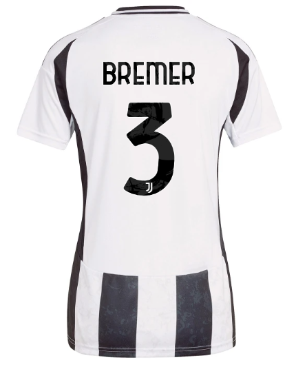 Official JUVENTUS HOME JERSEY 202425 – WOMEN – 3 – BREMER Collection - Juventus FC Gear