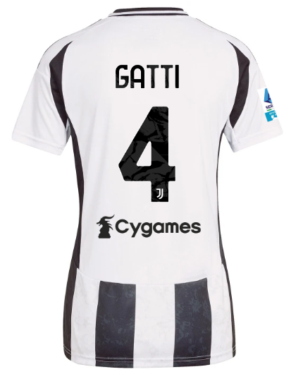 Official JUVENTUS HOME JERSEY 202425 – WOMEN – 4 – GATTI – Serie A Pack Collection - Juventus FC Gear