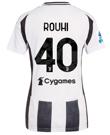 Official JUVENTUS HOME JERSEY 202425 – WOMEN – 40 – ROUHI – Serie A Pack Collection - Juventus FC Gear