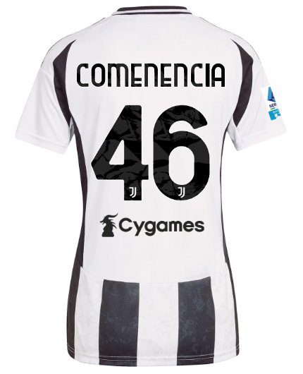 Official JUVENTUS HOME JERSEY 202425 – WOMEN – 46 – COMENENCIA – Serie A Pack Collection - Juventus FC Gear