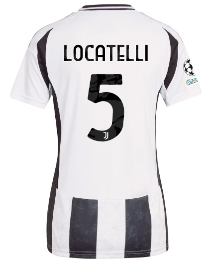 Official JUVENTUS HOME JERSEY 202425 – WOMEN – 5 – LOCATELLI – Champions League Pack Collection - Juventus FC Gear