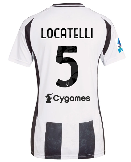 Official JUVENTUS HOME JERSEY 202425 – WOMEN – 5 – LOCATELLI – Serie A Pack Collection - Juventus FC Gear