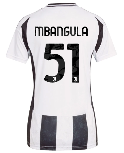 Official JUVENTUS HOME JERSEY 202425 – WOMEN – 51 – MBANGULA Collection - Juventus FC Gear