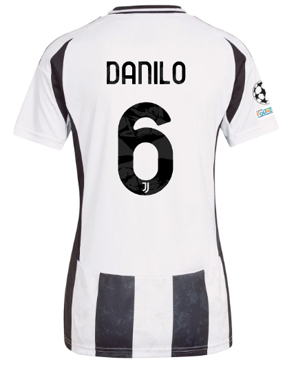 Official JUVENTUS HOME JERSEY 202425 – WOMEN – 6 – DANILO – Champions League Pack Collection - Juventus FC Gear