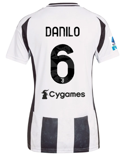 Official JUVENTUS HOME JERSEY 202425 – WOMEN – 6 – DANILO – Serie A Pack Collection - Juventus FC Gear
