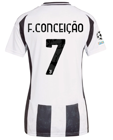 Official JUVENTUS HOME JERSEY 202425 – WOMEN – 7 – F.CONCEIÇÃO – Champions League Pack Collection - Juventus FC Gear