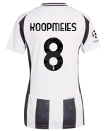 Official JUVENTUS HOME JERSEY 202425 – WOMEN – 8 – KOOPMEINERS – Champions League Pack Collection - Juventus FC Gear