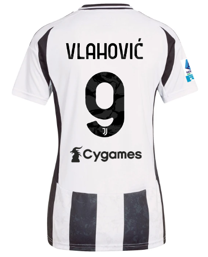 Official JUVENTUS HOME JERSEY 202425 – WOMEN – 9 – VLAHOVIĆ – Serie A Pack Collection - Juventus FC Gear