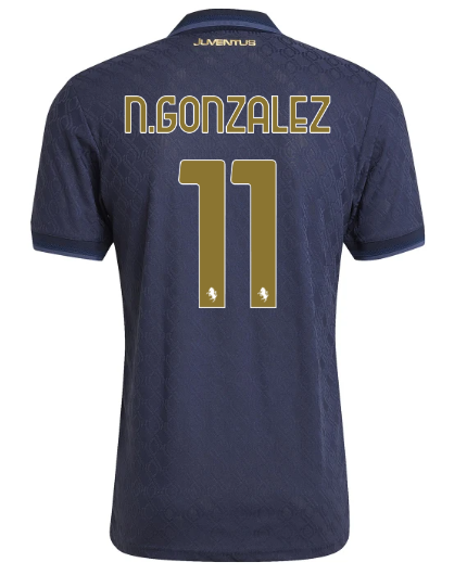 Official JUVENTUS THIRD AUTHENTIC JERSEY 202425 – 11 – N.GONZALEZ Collection - Juventus FC Gear