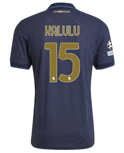 Official JUVENTUS THIRD AUTHENTIC JERSEY 202425 – 15 – KALULU – Champions League Pack Collection - Juventus FC Gear