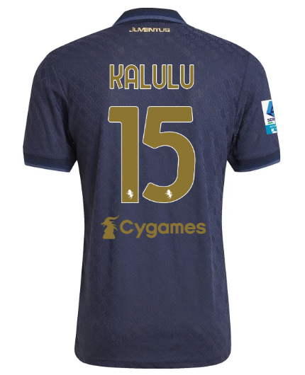 Official JUVENTUS THIRD AUTHENTIC JERSEY 202425 – 15 – KALULU – Serie A Pack Collection - Juventus FC Gear