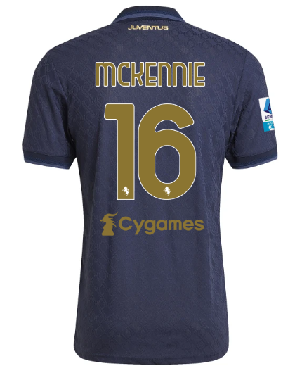 Official JUVENTUS THIRD AUTHENTIC JERSEY 202425 – 16 – MCKENNIE – Serie A Pack Collection - Juventus FC Gear