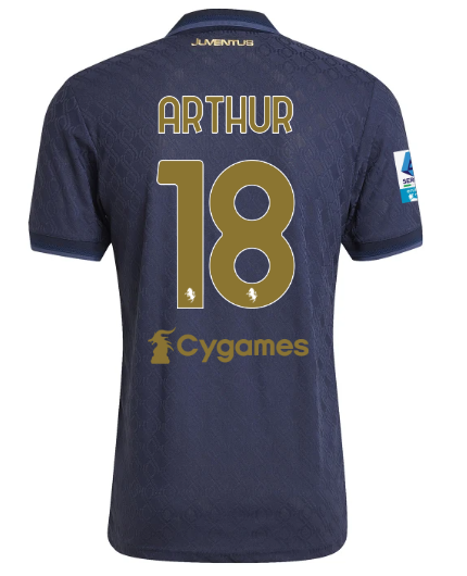 Official JUVENTUS THIRD AUTHENTIC JERSEY 202425 – 18 – ARTHUR – Serie A Pack Collection - Juventus FC Gear