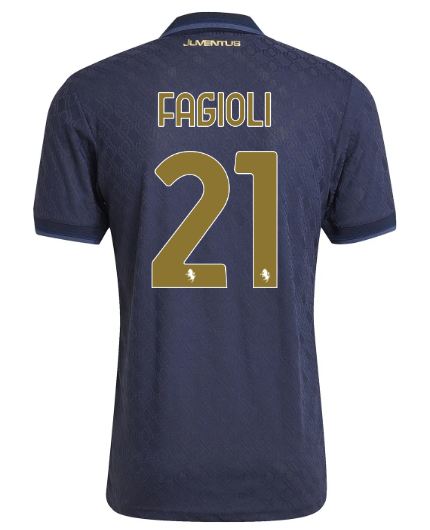 Official JUVENTUS THIRD AUTHENTIC JERSEY 202425 – 21 – FAGIOLI Collection - Juventus FC Gear
