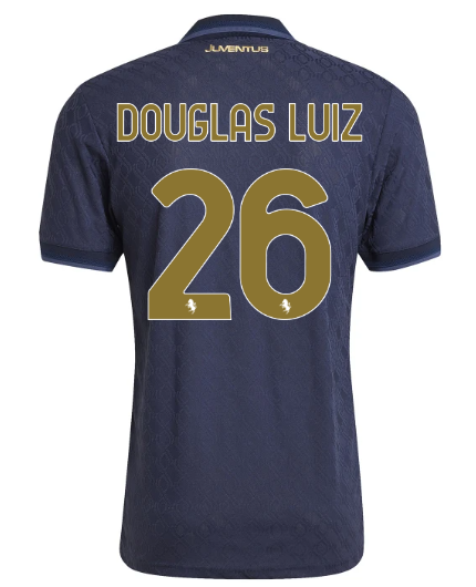 Official JUVENTUS THIRD AUTHENTIC JERSEY 202425 – 26 – DOUGLAS LUIZ Collection - Juventus FC Gear