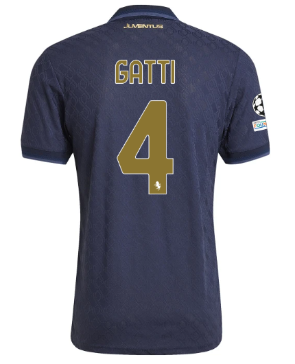Official JUVENTUS THIRD AUTHENTIC JERSEY 202425 – 4 – GATTI – Champions League Pack Collection - Juventus FC Gear